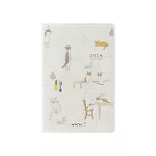 MIDORI POCKET DIARY 2026手帳迷你(月間)- 小貓