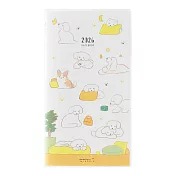 MIDORI POCKET DIARY 2026手帳長形(月間)- 小狗
