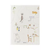 MIDORI POCKET DIARY 2026手帳(月雙週)A6- 小貓