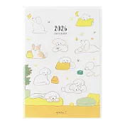 MIDORI POCKET DIARY 2026手帳(月單週)B6- 小狗