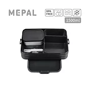 MEPAL / 分隔方形餐盒(L)- 石墨黑