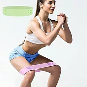 PinUpin 瑜珈乳膠拉力帶 提臀練腿拉力圈 健身塑形腿運動核心力量 基礎款10磅 果綠