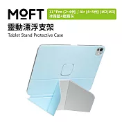 美國 MOFT 靈動漂浮支架(11吋 Pro (2~4代) / 11吋 Air (4~5代 / M2.M3) 直式橫式隨心切換 超過20種角度支援  冰霧藍+迷霧灰