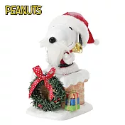 【正版授權】Enesco 史努比 坐在聖誕屋頂上 塑像 公仔/精品雕塑 Snoopy/PEANUTS