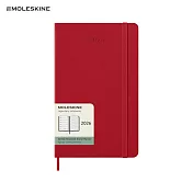 2026 MOLESKINE週記手帳/ 12M/ 硬殼/ L型/ 紅