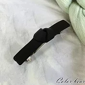 【卡樂熊】韓系簡約百搭結造型彈簧夾/髮夾- 磨砂黑