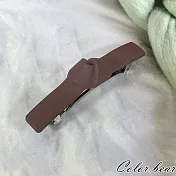 【卡樂熊】韓系簡約百搭結造型彈簧夾/髮夾- 磨砂藕紫