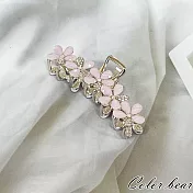 【卡樂熊】優雅水鑽葉瓣造型鯊魚夾/抓夾/髮夾- 紫色