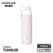 【樂扣樂扣】Q咪樂不鏽鋼吸管杯 720ml /奶霧棕