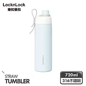 【樂扣樂扣】Q咪樂不鏽鋼吸管杯 720ml /天空藍