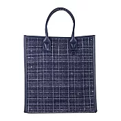 [星巴克]藍品牌毛呢風提袋