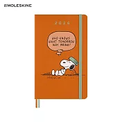 2026 MOLESKINE 史努比週記手帳/ 12M/ 硬殼/ L型/ 橙