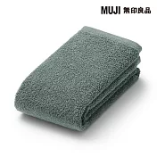 【MUJI 無印良品】棉圈絨雙線織面用巾/可吊掛/綠色【成品尺寸】W34×L85 cm