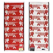 【日本丸真】LISA LARSON 北歐瑞典設計風毛巾  正坐貓咪 紅 正坐貓咪 紅