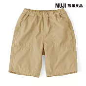 【MUJI 無印良品】兒童速乾五分褲 110 米色