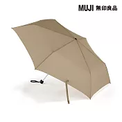 【MUJI 無印良品】晴雨兩用折傘 深米
