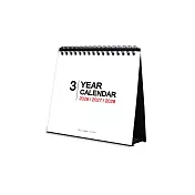 珠友 2026~2028三年吊掛式三角月曆/掛曆/桌曆/行事曆/長期規劃/記事日曆/簡約無印檯曆(小小)