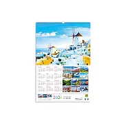 珠友 2026年2K吊掛式月曆(直式)/掛曆/365天計劃表/農曆/年曆/壁掛行事曆 ※宅配出貨※ 01風景