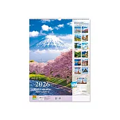 珠友 2026年4K吊掛式月曆(直式)/大掛曆/365天計劃表/農曆/年曆/壁掛行事曆 01風景