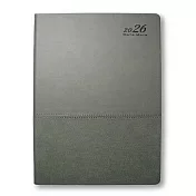 【DATA MATE - 2026日誌】DM-16145 大地風格 16K 皮製精裝本- 雲灰色