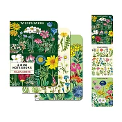 美國 Cavallini 口袋筆記本3入組 _野花2