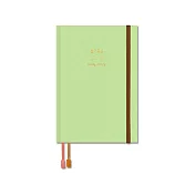 珠友 2026年A5/25K精裝日誌/橫線1日1頁/硬殼日記手帳/日計劃/手札行事曆/每日時間軸管理/效率工作紀錄/一日一頁 02若綠