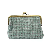 【日本丸真】MOON 英倫風復古雙扣小包包 藍灰格子 藍灰格子