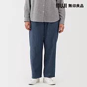 【MUJI 無印良品】女水洗丹寧舒適錐形褲 XL 藍色