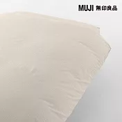【MUJI 無印良品】柔舒水洗棉被套/D/雙人/ 淺米