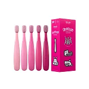 韓國【Bristik】粉紅魔法棒 嬰幼兒抗菌極細緻軟毛牙刷 (五入/盒)