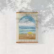 【 Hello Studio 你好工作室 】金光下的海｜插畫A4海報