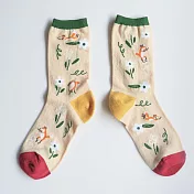 【 Hello Studio 你好工作室 】狐吉花園｜插畫棉襪
