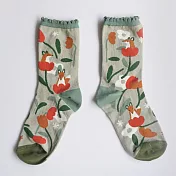 【 Hello Studio 你好工作室 】橄欖森林｜插畫棉襪