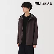 【MUJI 無印良品】男撥水加工連帽外套 S 深紫