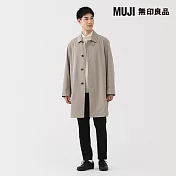 【MUJI 無印良品】男撥水加工折領大衣 S 摩卡棕