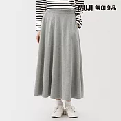 【MUJI 無印良品】女輕量裏毛裙 S 灰色