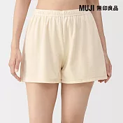 【MUJI 無印良品】女棉絲絨平口褲 S 象牙白