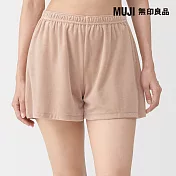 【MUJI 無印良品】女棉絲絨平口褲 S 粉紅