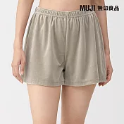 【MUJI 無印良品】女棉絲絨平口褲 S 淡棕
