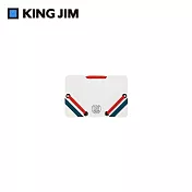 【KING JIM】學院風 sandit 薄型名片收納夾 / 白色