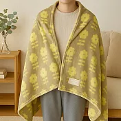 【日本現代百貨】arne法蘭絨 輕盈柔軟保暖毛毯 ‧ 北歐小花(棕)