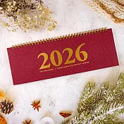 【conifer綠的事務】2026年時間線桌曆  藏紅