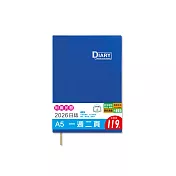珠友 2026年A5/25K年度日誌/傳統工商日誌手冊/週誌手札行事曆/計劃本/效率工作紀錄(1週2頁/左四右三) 03深藍