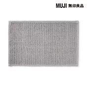 【MUJI 無印良品】棉鬆絨浴室地墊/M/淺灰成品尺寸:W45×L70 cm