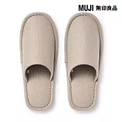 【MUJI 無印良品】可水洗左右皆可使用拖鞋/L/米色25-26.5 cm用