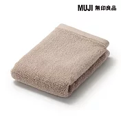 【MUJI 無印良品】棉圈絨雙線織手巾/可吊掛/粉米色成品尺寸:W34×L35 cm