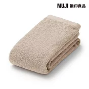 【MUJI 無印良品】棉圈絨雙線織面用巾/可吊掛/粉米色成品尺寸:W34×L85 cm