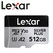 Lexar 雷克沙 512GB Silver Plus microSDXC UHS-I A2 U3 V30 記憶卡