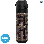 ION8 Medium 運動休閒水壺 I8RF500 圖案款 / 收納扣環 500ml (運動水壺 彈蓋) 黑