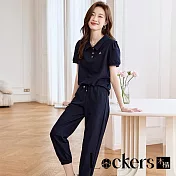 【Lockers 木櫃】百搭PoloT恤兩件套裝 L114082707 藏青色M